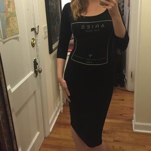 Aries The Ram Midi Jersey Dress