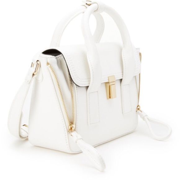 White leather mini bag