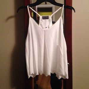 Scalloped crop top