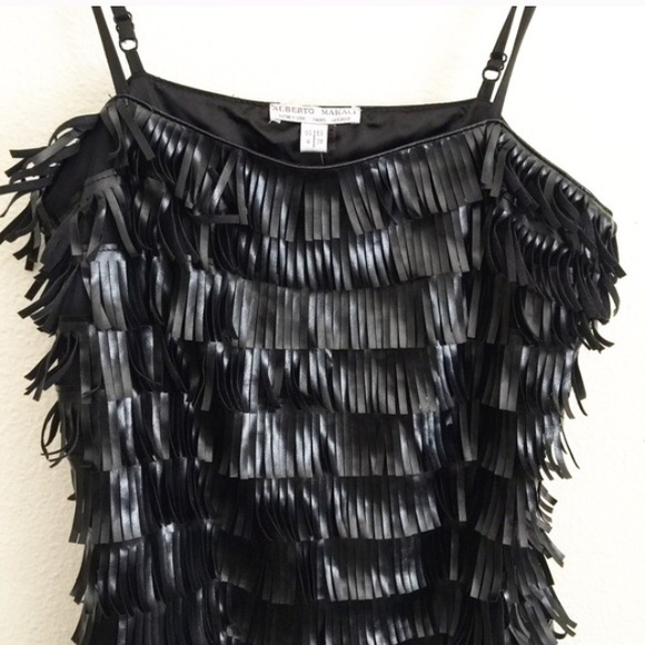 Fringe Faux Leather Dress - Picture 2 of 3