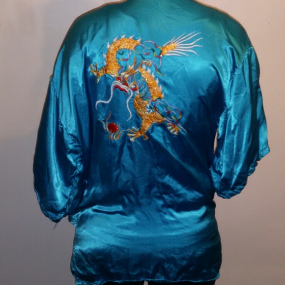 Other - VTG Silky Dragon Kimono