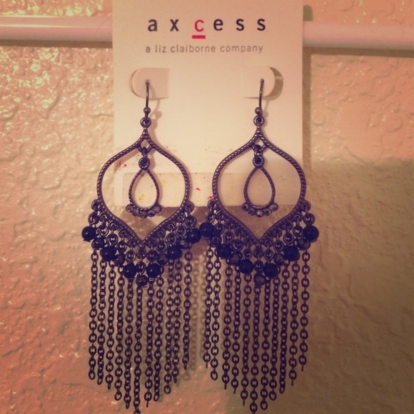 Black Chandelier Earrings