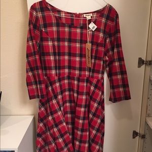 Red Plaid Dress