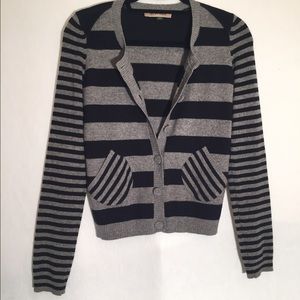 Black and gray striped Cardigan