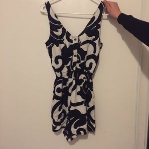 Black and white romper