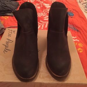Free People brown leather booties