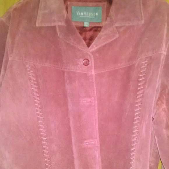 Burgundy suede jacket