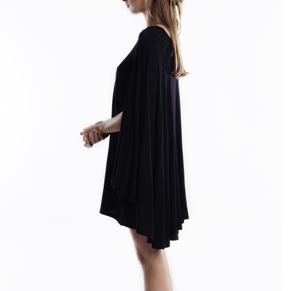 Little Black Cape Dress - Picture 2 of 3