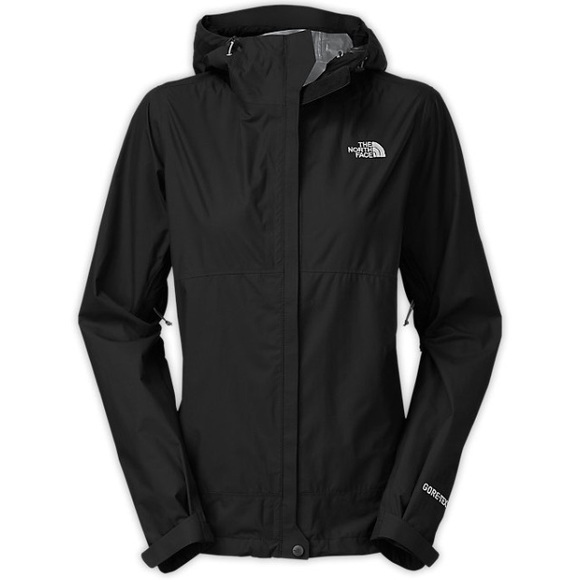 Black north face rain jacket