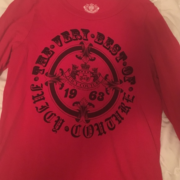 Juicy Couture long sleeved red shirt - Picture 2 of 2