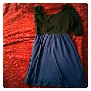 Charlotte Russe black and blue dress