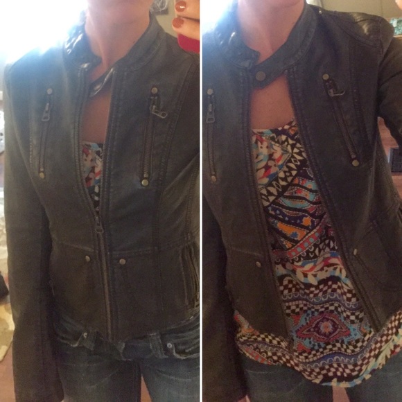 tcec faux leather jacket