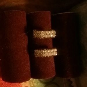 Diamonique marquis cut earrings