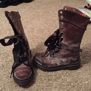 Dr. Martens brown women's 1914 triumph boot