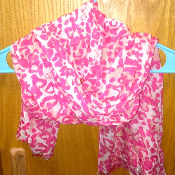 Pink cheetah scarf