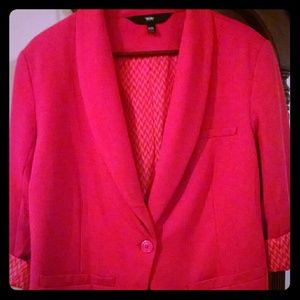 Hot pink boyfriend jacket