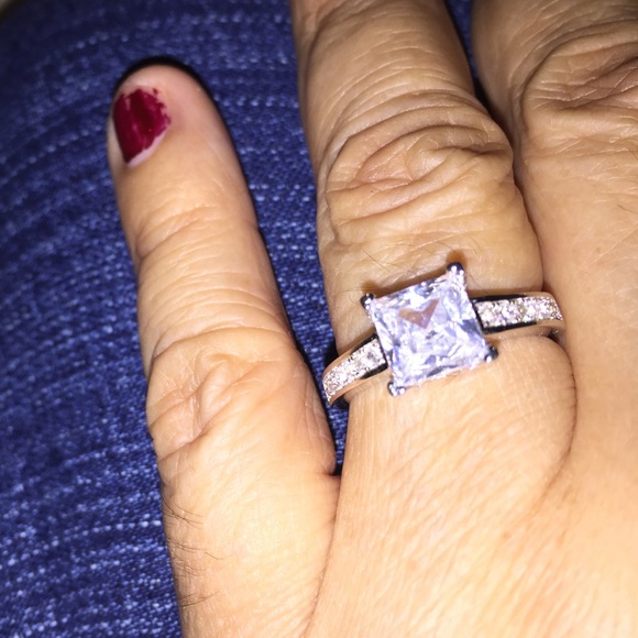 White sapphire 925 sterling silver✨🌟💫🌟 - Picture 3 of 4