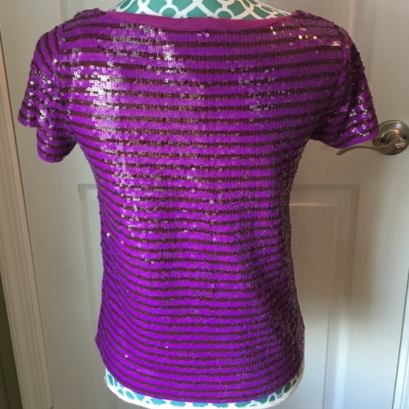 J. Crew Striped Sequin Top - Picture 2 of 4