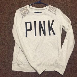 Very light Grey VS PINK sweatshirt