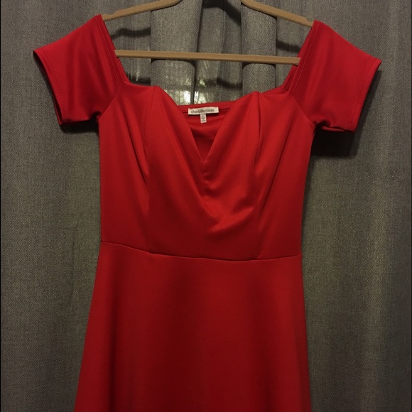 Charlotte Russe off the shoulder red dress