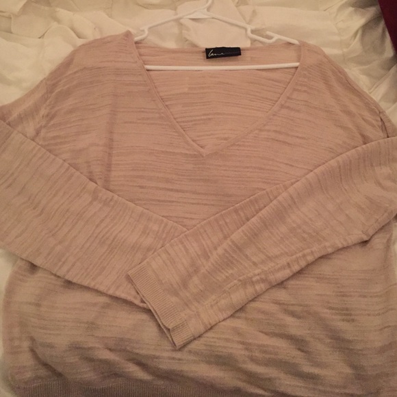 A cream/tan long sleeved shirt for Lane Bryant. - Picture 1 of 3