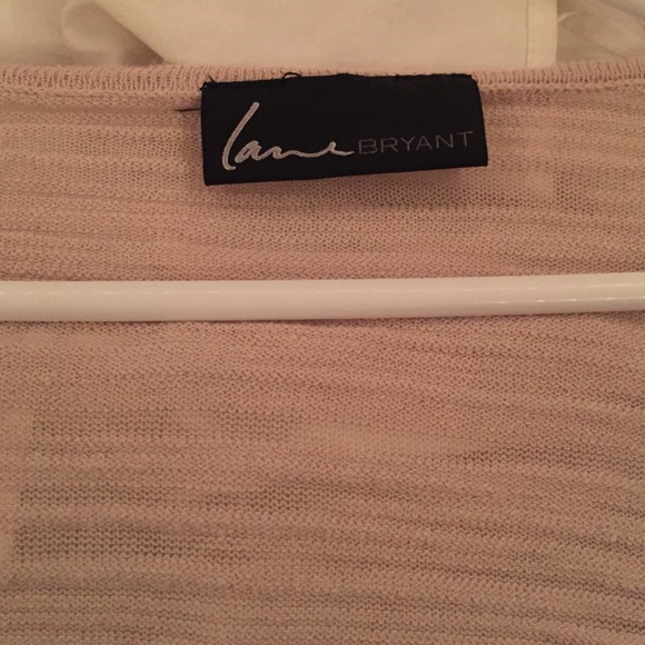 A cream/tan long sleeved shirt for Lane Bryant. - Picture 2 of 3