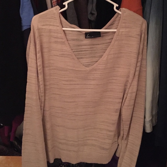 A cream/tan long sleeved shirt for Lane Bryant. - Picture 3 of 3