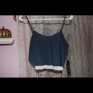 two color sided crop top