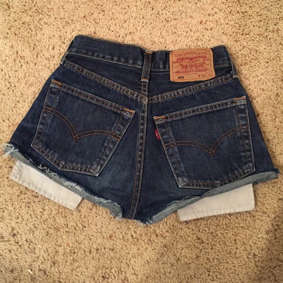 Levi's high waisted shorts with roll hem