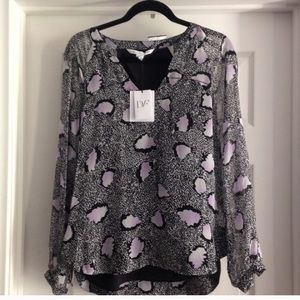 DVF Maiko silk top size 10
