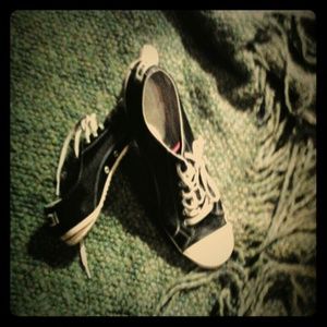 Converse all star leather.