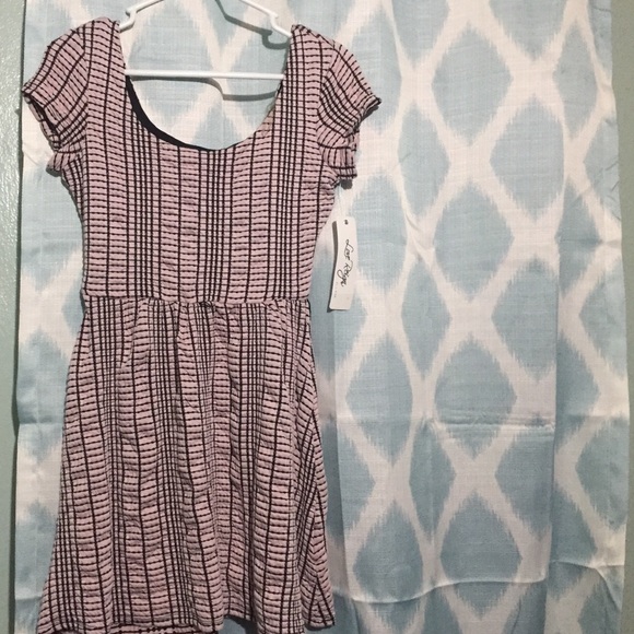 Pink black dress