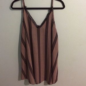 Black & White striped dress w/ lace border