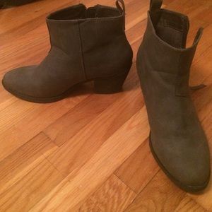 Grey vegan booties