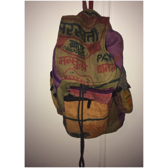 Cute drawstring tribal backpack