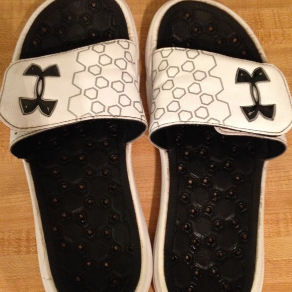 Under Armour slides.