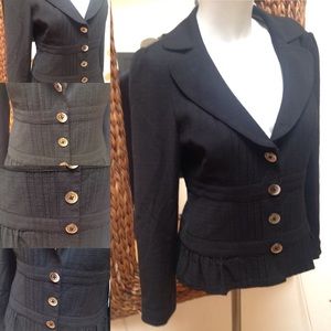 Nanette Lepore blazer jacket black size 8
