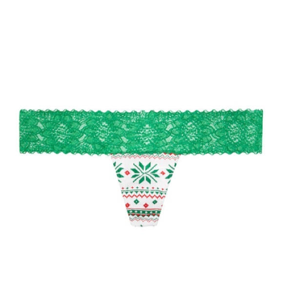 PINK Victoria's Secret Other - New Victoria's Secret PINK Lace Trim Thong Panties - Large