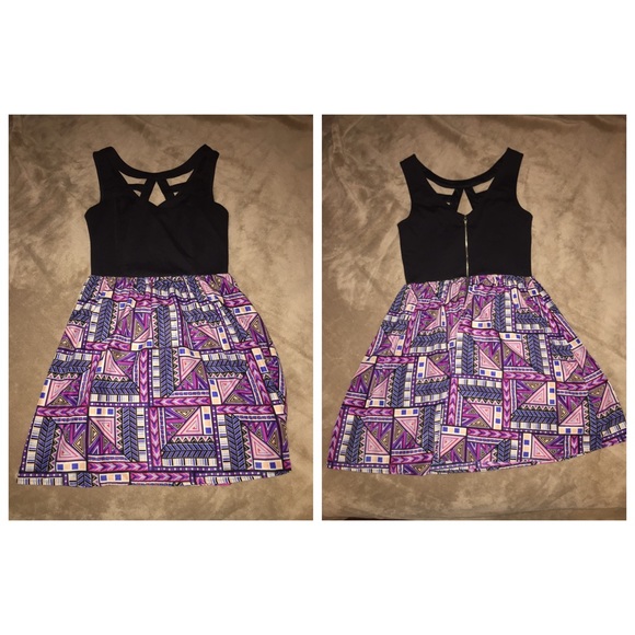 CAGED SKATER DRESS