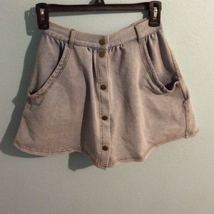 Denim button up skirt