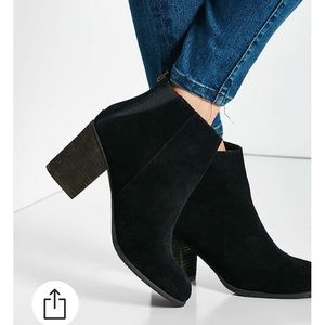 Short suede booties