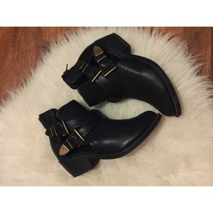 Black ankle boots
