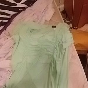 A mint green shirt
