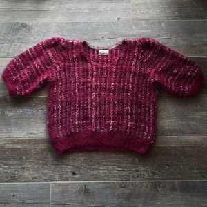 Vintage Fuchsia Pink Fuzzy Sweater Size M