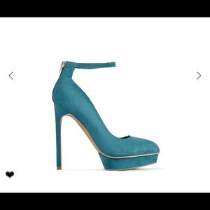 Justfab Emily Teal pumps 8.5