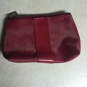 Red cosmetics bag