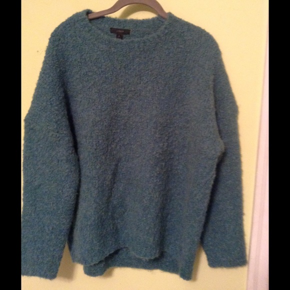 Ocean blue wool blend sweater by J. Crew