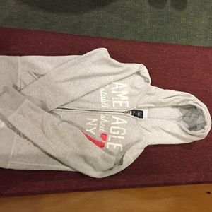 Grey America Eagle Zip-up hoodie