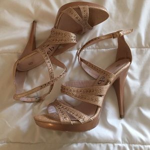 Champagne/Gold Fancy Heels