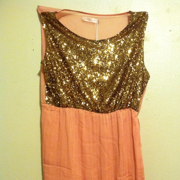 Sheer back sequin dress